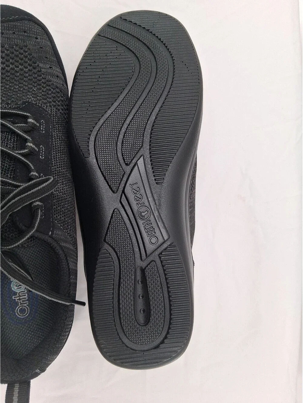 Orthofeet Shoes Women's 11 D Black Low Top Lace Up Casual Comfort Walking
